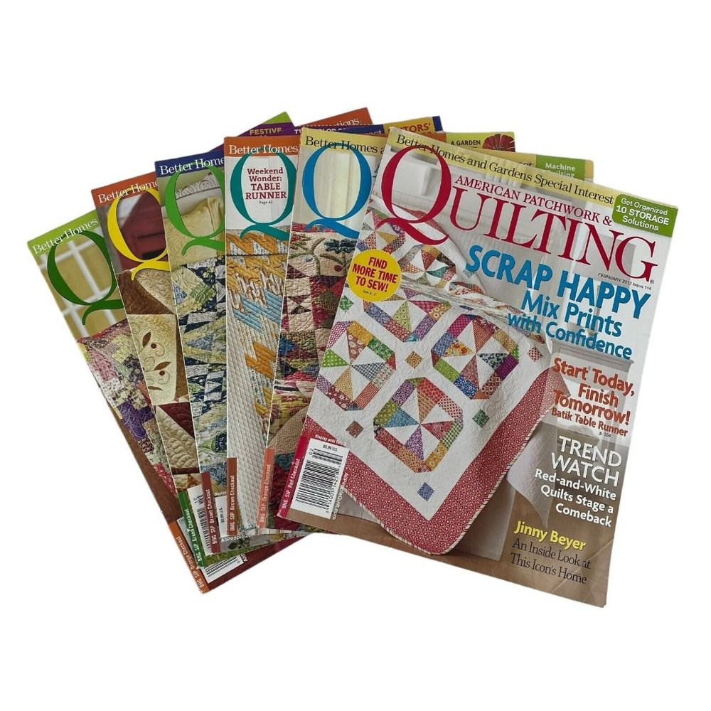 Better Homes & Gardens American Patchwork & Quilting Magazines Full Year 2012